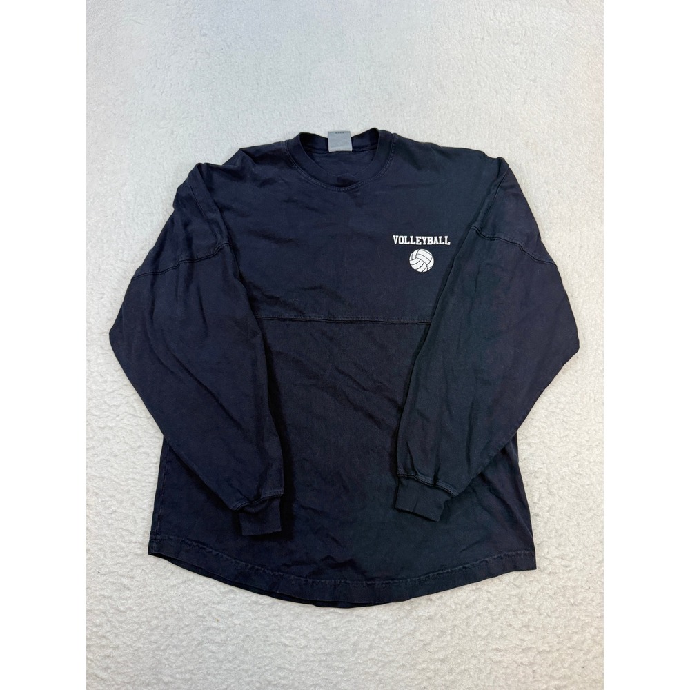 Spirit Jersey USA Volleyball Navy Blue Long Sleeve Shirt XS Oversized Crewneck